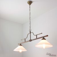 Lampe à suspendre Bronze antique 2flmg Rustique...