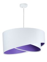 Lampe à suspendre tissu rond Ø50cm blanc...