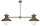 Maritime Deckenleuchte aus Messing in Antik Bronze
