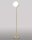 Massive Stehlampe Messing Glas stilvoll Wohnzimmer