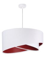 Hängelampe BRANDO Weiß Rot rund Ø50cm...