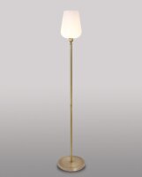Stehlampe mit Glasschirm Echt-Messing Wohnzimmer