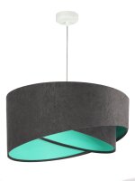 H&auml;ngelampe Dunkelgrau Mint rund &Oslash;50cm Esstisch