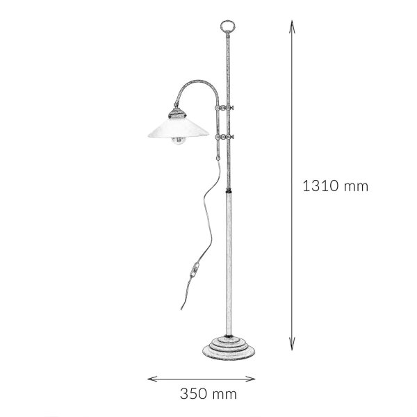 Rustikale Stehleuchte Standlampe E27 Fiordo