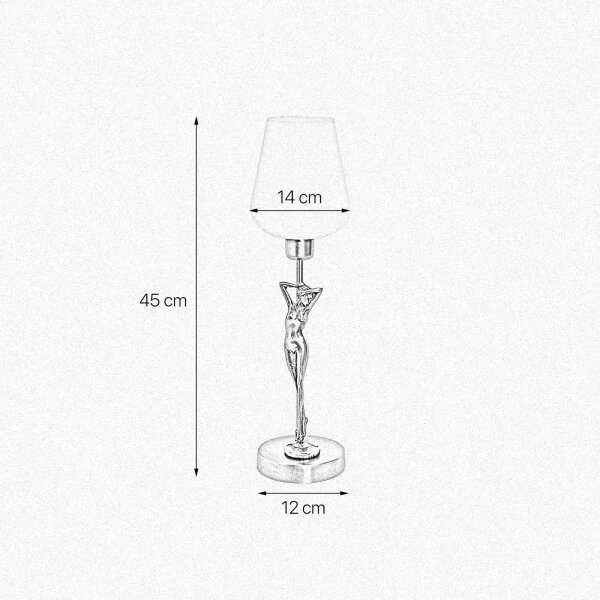 Lampe de table Verre Laiton véritable Travail manuel Classique