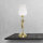 Lampe de table Verre Laiton véritable Travail manuel Classique