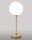 Wohnzimmer Tischlampe Bronze hell Vintage Echt-Messing