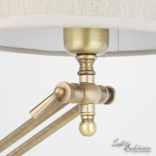 Lampe de table Bronze Clair Abat-jour en tissu Snodo