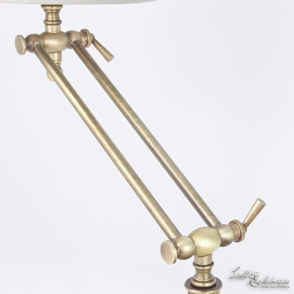 Lampe de table Bronze Clair Abat-jour en tissu Snodo