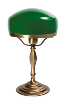 Lampe de table Abat-jour en verre Vert en laiton...
