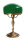 Tischlampe Glasschirm Grün aus Echt-Messing