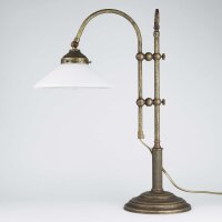 Lampe de bureau en laiton verre 49 cm E14 à lancienne
