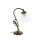 Tischlampe Glasschirm Weiß Echt-Messing Jugendstil