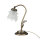 Lampe de table Abat-jour en verre blanc Laiton véritable Floral