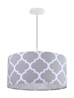 Lampe à suspendre ILKA Blanc Gris rond...