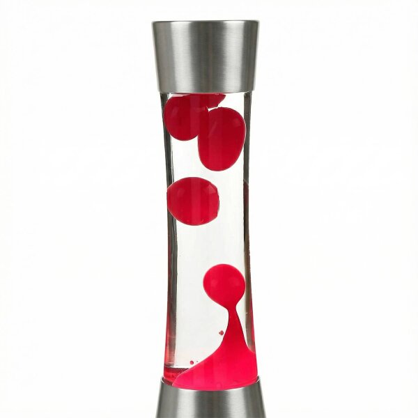 Lavalampe Rot Silber 39,5 cm Retro Design RINGO