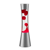 Lavalampe Rot Silber 39,5 cm Retro Design RINGO