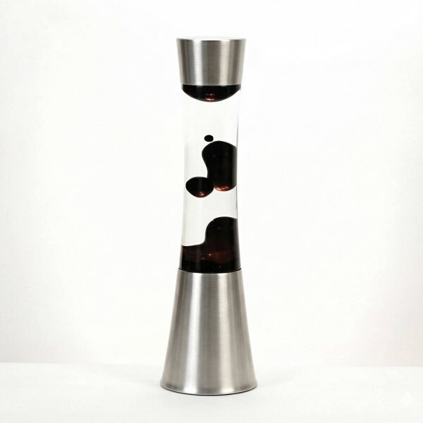 Lavalampe Schwarz Silber 39,5 cm Retro elegant SANDRO