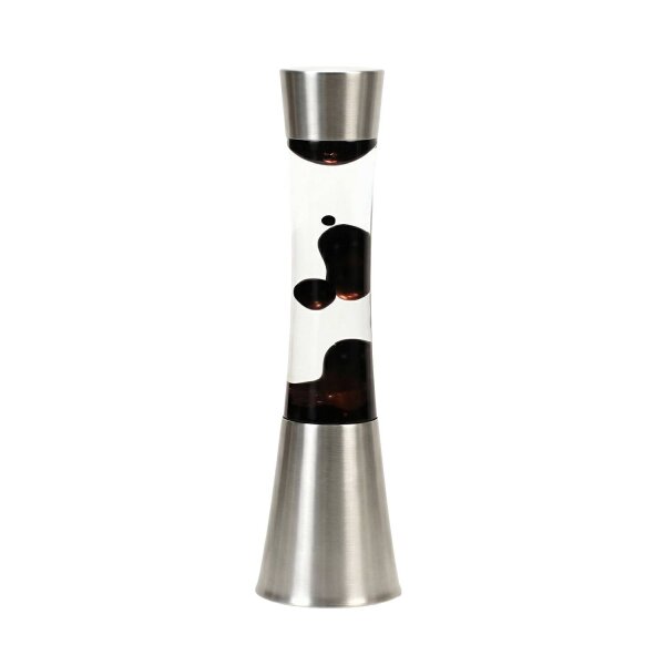 Lavalampe Schwarz Silber 39,5 cm Retro elegant SANDRO