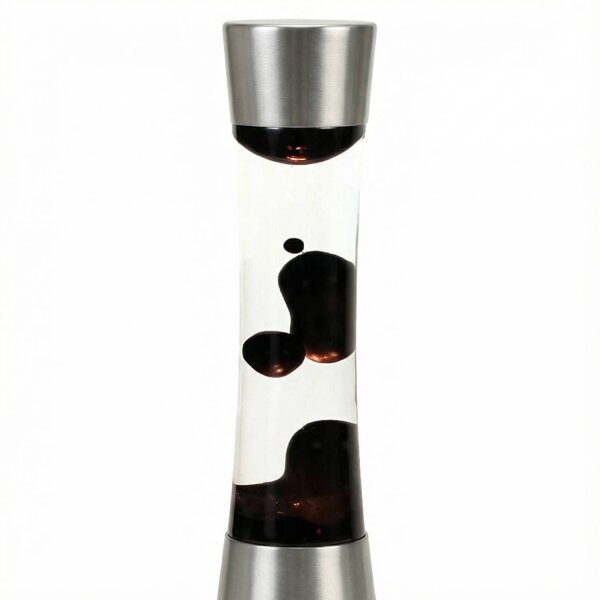 Lavalampe Schwarz Silber 39,5 cm Retro elegant SANDRO