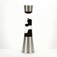 Lavalampe Schwarz Silber 39,5 cm Retro elegant SANDRO
