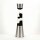Lavalampe Schwarz Silber 39,5 cm Retro elegant SANDRO
