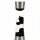 Lavalampe Schwarz Silber 39,5 cm Retro elegant SANDRO