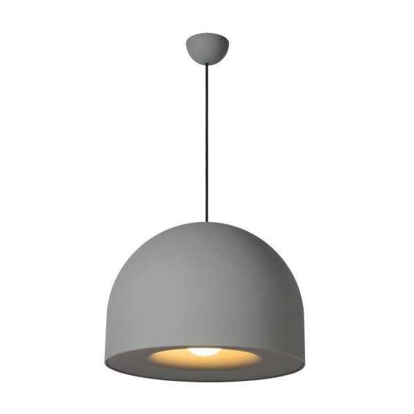 Hängelampe Metall Grau E27 Ø50 cm rund modern