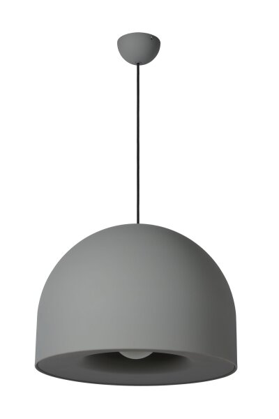 Hängelampe Metall Grau E27 Ø50 cm rund modern