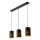 Hängelampe Metall Schwarz Messing E27 L:92 cm edel