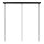 Hängelampe Metall Schwarz Messing E27 L:92 cm edel
