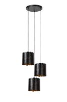 Moderne Hängelampe Metall Schwarz E27 B:45 cm