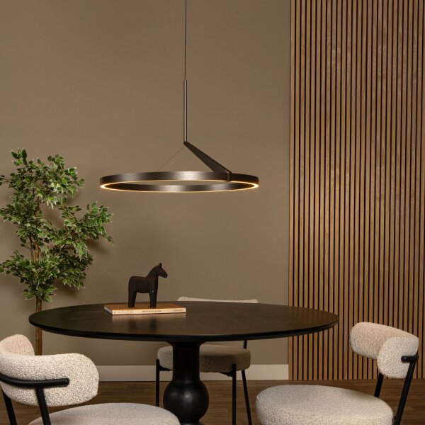 LED Hängelampe Aluminium Grau B:60 cm 2700 K edel