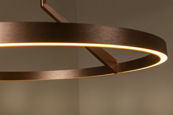 LED Pendelleuchte Kaffeebraun Ø60 cm 2700 K modern rund