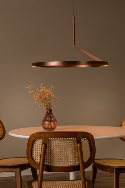 LED Pendelleuchte Kaffeebraun Ø60 cm 2700 K modern rund
