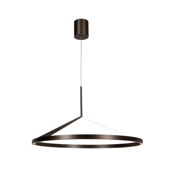 LED Hängelampe Aluminium Grau rund Ø80 cm 2700 K