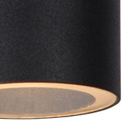 Außenwandleuchte Stahl Schwarz IP44 GU10 H:11 cm