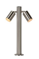 Stehlampe Außen Stahl Chrom IP44 GU10 H:30 cm