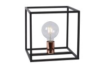 Tischlampe Metall Schwarz Kupfer E27 25 cm edel