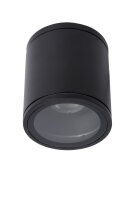 Aufbaustrahler Aluminium Schwarz GU10 Ø9 cm rund