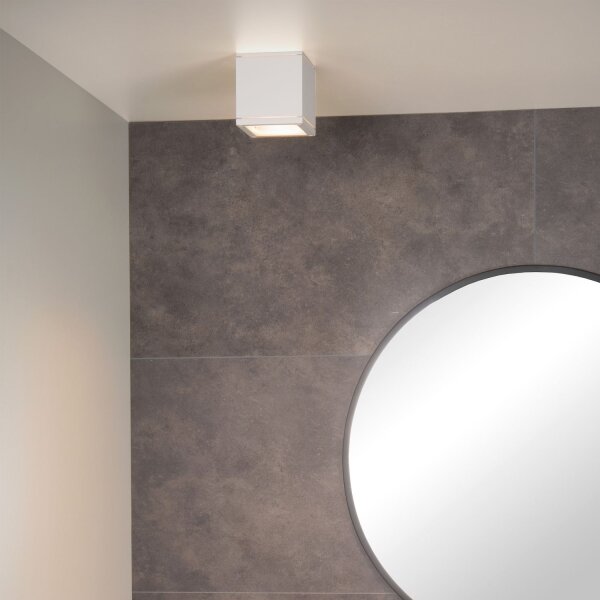 Deckenspot Aluminium Weiß GU10 L:9 cm edel modern