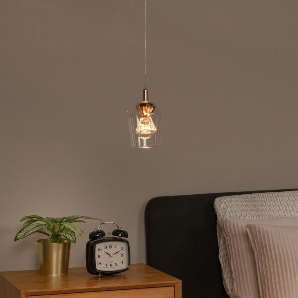 LED Hängelampe Glas Gold Ø13 cm 2700 K elegante