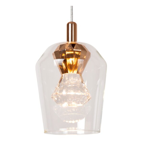 LED Pendelleuchte Gold 5-flammig B:34 cm 2700 K