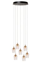 LED Hängelampe Gold 7-flammig L:39 cm 2700 K edel