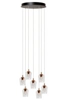 LED Hängelampe Gold 7-flammig L:39 cm 2700 K edel