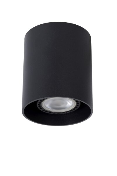 Aufbauspot Aluminium Schwarz GU10 Ø8 cm modern