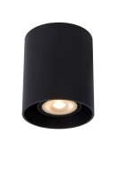 Aufbauspot Aluminium Schwarz GU10 Ø8 cm modern