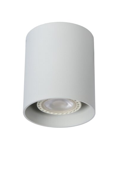Aufbauspot Aluminium Weiß GU10 Ø8 cm modern rund
