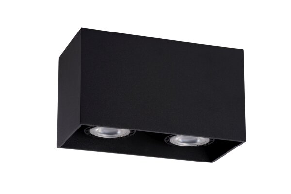 Aufbauspot Aluminium Schwarz GU10 2-flammig edel