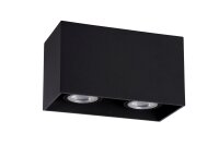 Aufbauspot Aluminium Schwarz GU10 2-flammig edel